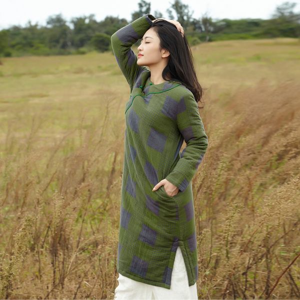 2018 autumn and winter new style ethnic-style cotton linen women's dress retro loose crew neck origional warm cotton coat clothi, Blue;black
2018 autumn and winter new style ethnic-style cotton linen women's dress retro loose crew neck origional warm cotton coat clothi, Blue;black