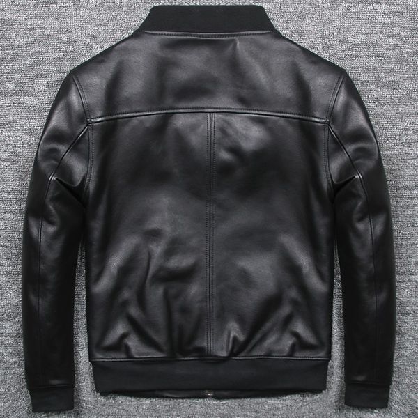 black genuine leather jacket solid slim pilot jacket sheepskin mens leather bomber jackets veste aviation
black genuine leather jacket solid slim pilot jacket sheepskin mens leather bomber jackets veste aviation