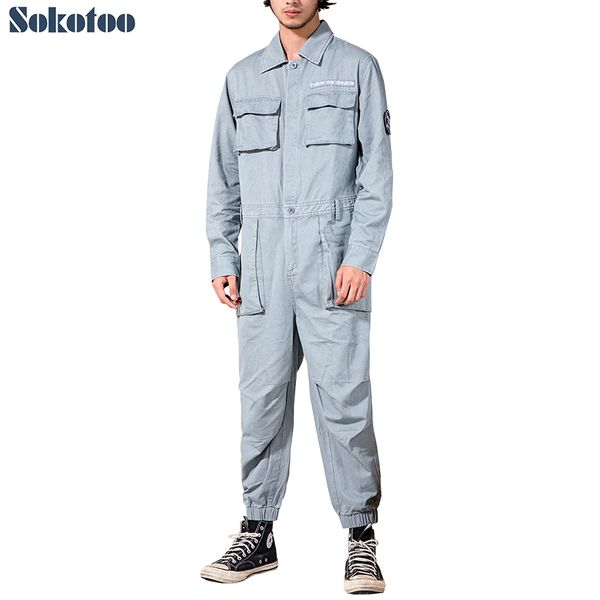 sokotoo men's multi pockets cargo joggers jumpuists loose patches hip hop jogger pants coveralls working clothing overalls, Blue
sokotoo men's multi pockets cargo joggers jumpuists loose patches hip hop jogger pants coveralls working clothing overalls, Blue
