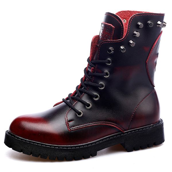 genuine leather women boots autumn winter boots for women snow warm rivets platform red black mid-calf shoes
genuine leather women boots autumn winter boots for women snow warm rivets platform red black mid-calf shoes