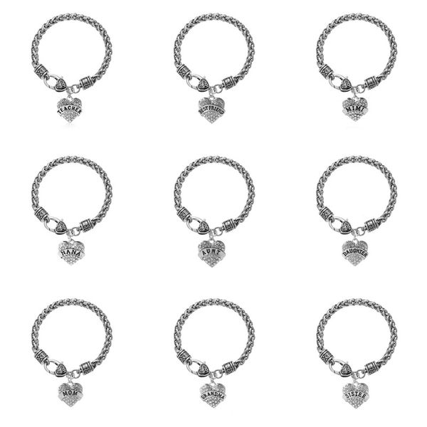 heart rhinestone pendant charm bracelets mom daughter friends family members chain bracelets women fashion jewelry, Golden;silver
heart rhinestone pendant charm bracelets mom daughter friends family members chain bracelets women fashion jewelry, Golden;silver