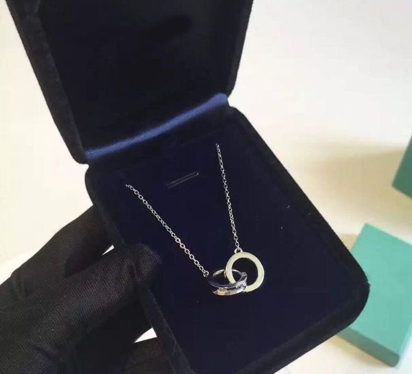 have stamps 925 sterling silver double ring designer necklace for lady design womens party wedding engagement luxury jewelry for bride, Black
have stamps 925 sterling silver double ring designer necklace for lady design womens party wedding engagement luxury jewelry for bride, Black