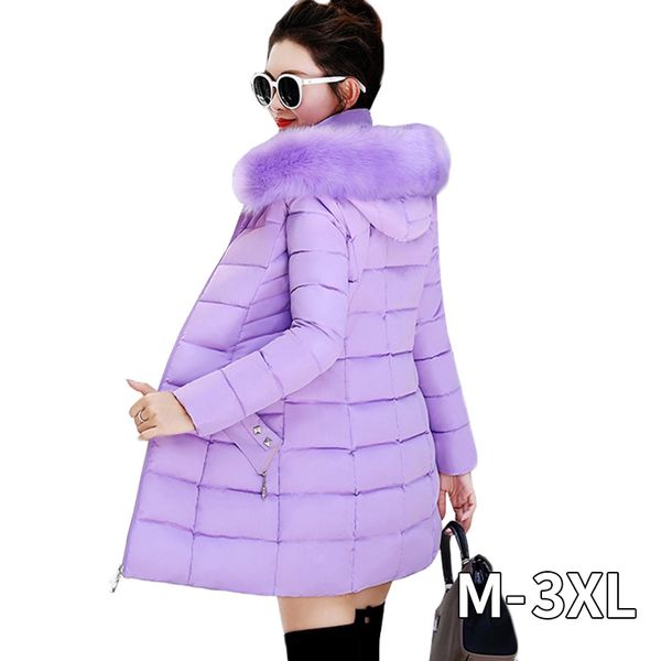 women winter jackets coats 2019 new down cotton hooded parkas feminina warm outwear faux fur collar plus size 3xl long coats, Black
women winter jackets coats 2019 new down cotton hooded parkas feminina warm outwear faux fur collar plus size 3xl long coats, Black