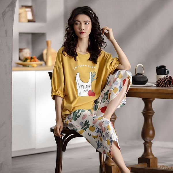 women's sleepwear full cotton short sleeve wide leg pants two pirces pijamas nightgowns nightdress home clothes, Black;red
women's sleepwear full cotton short sleeve wide leg pants two pirces pijamas nightgowns nightdress home clothes, Black;red