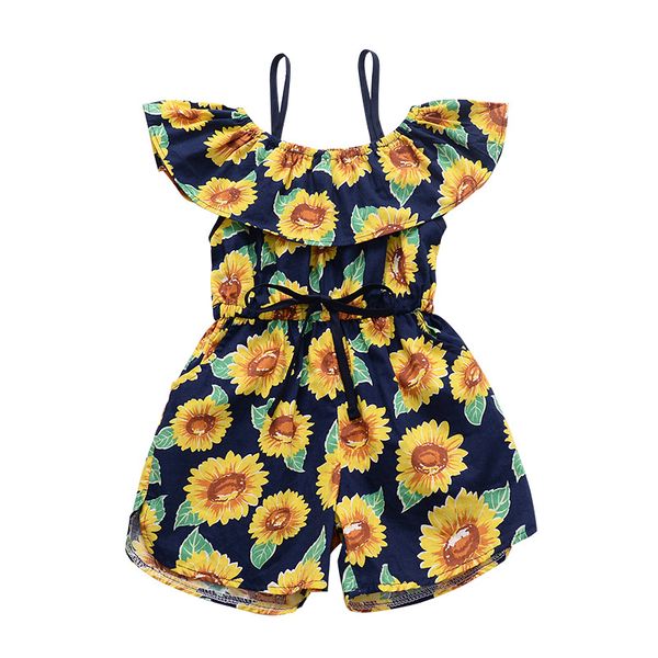 3 colors kids girl romper overalls 1-4y summer bbay girl sunflower print rompers ruffle off shoulder strap jumpsuit overalls, Blue
3 colors kids girl romper overalls 1-4y summer bbay girl sunflower print rompers ruffle off shoulder strap jumpsuit overalls, Blue