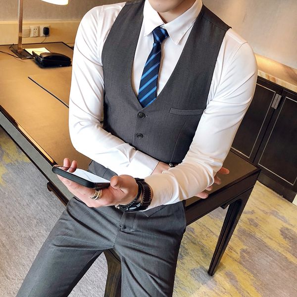 men's wedding business formal dress vest suit slim fit casual tuxedo waistcoat fashion solid color, Black;white
men's wedding business formal dress vest suit slim fit casual tuxedo waistcoat fashion solid color, Black;white