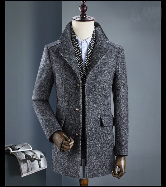 2019 men winter autumn thick wool coats parkas male casual fashion slim fit large size business dress coats blends men, Black
2019 men winter autumn thick wool coats parkas male casual fashion slim fit large size business dress coats blends men, Black