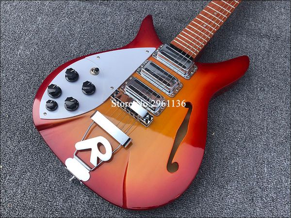 left hand electric guitar,cherry red body with f hole, ricken 325 electric guitar,34 inches, ing
left hand electric guitar,cherry red body with f hole, ricken 325 electric guitar,34 inches, ing
