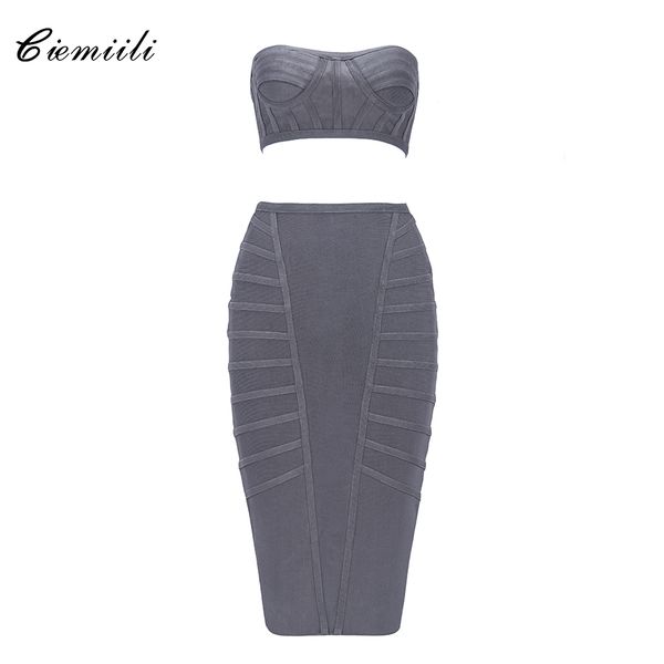 ciemiili back zipper women bandage summer slim 2 pieces 2017 fashion new elegant strapless short knee length skirts bm1181, White;black
ciemiili back zipper women bandage summer slim 2 pieces 2017 fashion new elegant strapless short knee length skirts bm1181, White;black