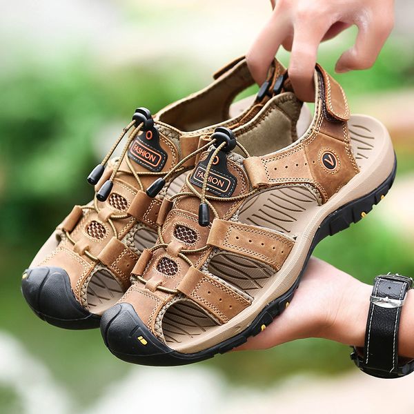 selling genuine leather sandals outdoor sandals large size leather men's breathable fashion outdoor shoes, Black
selling genuine leather sandals outdoor sandals large size leather men's breathable fashion outdoor shoes, Black