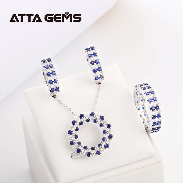 blue sapphire sterling silver jewelry set for women created sapphire gemstone blue round cut for women gifts set, Black
blue sapphire sterling silver jewelry set for women created sapphire gemstone blue round cut for women gifts set, Black