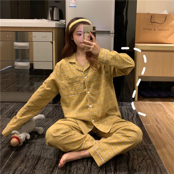 2020 women pajamas sets with pants long sleeve turn-down collar with pocket pyjama cute cartoon lattice button pants pijama, Black;red
2020 women pajamas sets with pants long sleeve turn-down collar with pocket pyjama cute cartoon lattice button pants pijama, Black;red