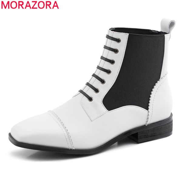 morazora 2020 new brand winter women boots genuine leather black white ankle boots low heel square toe fashion ladies shoes
morazora 2020 new brand winter women boots genuine leather black white ankle boots low heel square toe fashion ladies shoes