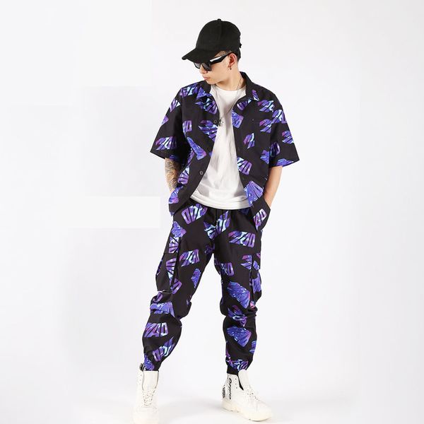 men's casual shirts customizable men 2 pieces suits sets short sleeve shirt pant streetwear hip hop loose cargo sweatpants, White;black
men's casual shirts customizable men 2 pieces suits sets short sleeve shirt pant streetwear hip hop loose cargo sweatpants, White;black