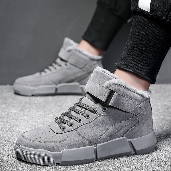 men winter boots warm thicken fur men's ankle boots fashion male business office formal leather shoes, Black
men winter boots warm thicken fur men's ankle boots fashion male business office formal leather shoes, Black