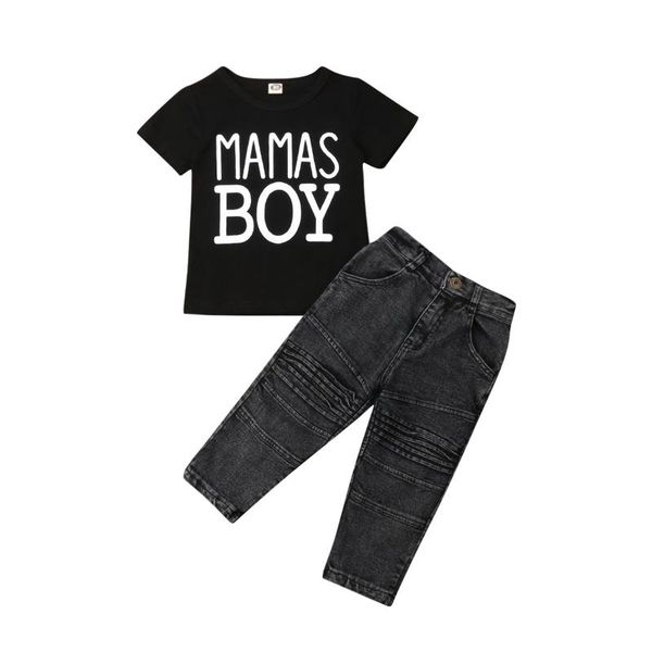 2pcs kid baby boy clothes 1-6y outfits set letter print t-shirt +jeans denim pants leggings, White
2pcs kid baby boy clothes 1-6y outfits set letter print t-shirt +jeans denim pants leggings, White