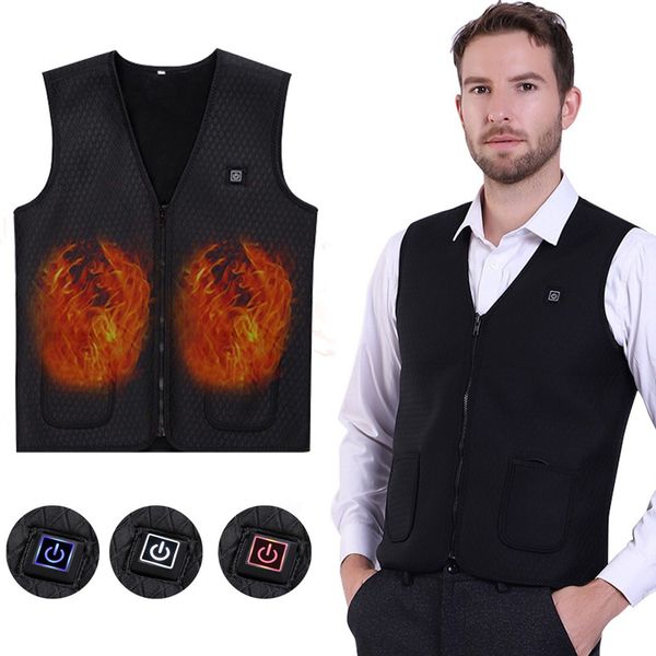 electric heated vest washable size adjustable usb charging heated clothing #j, Black
electric heated vest washable size adjustable usb charging heated clothing #j, Black
