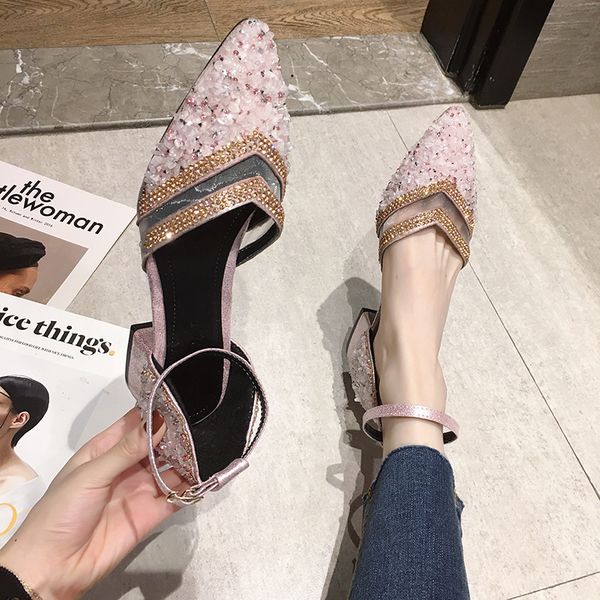 retro woman shoes med female sandal beige heeled sandals block heels 2020 women's all-match original low medium comfort block, Black
retro woman shoes med female sandal beige heeled sandals block heels 2020 women's all-match original low medium comfort block, Black