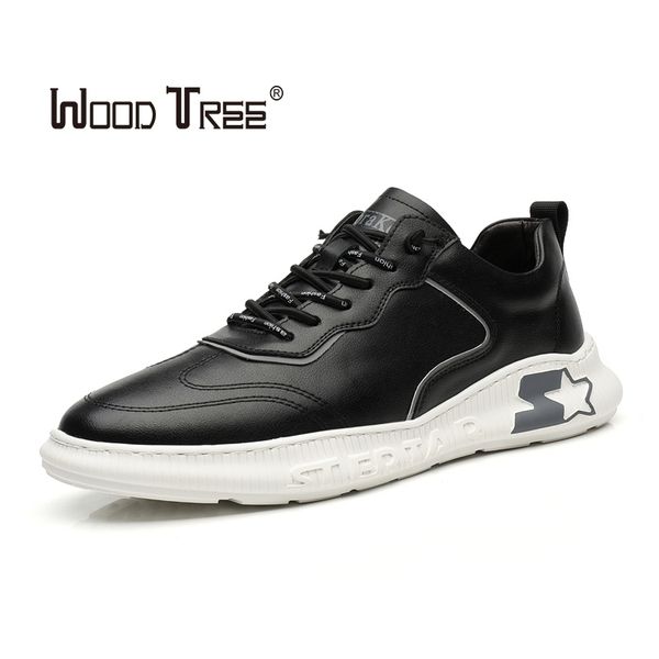 woodtree spring and autumn lace-up leather men's sneakers men's elevator shoes tall white casual shoes fashion sale, Black
woodtree spring and autumn lace-up leather men's sneakers men's elevator shoes tall white casual shoes fashion sale, Black