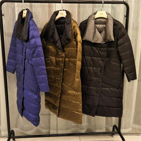 2018 winter women double sided slim white duck down jacket coat female long light ultra warm down parka plus size outerwear y33, Black
2018 winter women double sided slim white duck down jacket coat female long light ultra warm down parka plus size outerwear y33, Black