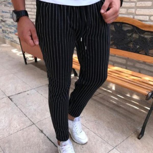 men pants summer stripe men's sport jogging striped fitness pant casual pencil pants drawstring trousers smart trousers for men, Black
men pants summer stripe men's sport jogging striped fitness pant casual pencil pants drawstring trousers smart trousers for men, Black