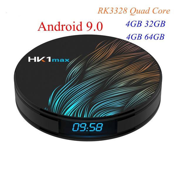 

TV BOX HK1 MAX Android 9.0 4 ГБ DDR3 32 ГБ 64 ГБ RK3318 Четырехъядерный процессор 2.4G / 5G Dual Wifi BT 4.1 USB 3.0 4K HD H.265 Media Player