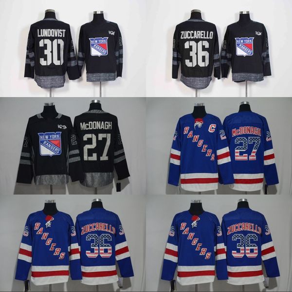 100th #36 Zuccarello New York Rangers 2017-18 Season With America Flag Nmuber Jersey 27 McDonagh 30 Lundqvist 100th Black Hockey Jersey
100th #36 Zuccarello New York Rangers 2017-18 Season With America Flag Nmuber Jersey 27 McDonagh 30 Lundqvist 100th Black Hockey Jersey