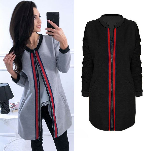 2 colors fashion womens ladies winter striped warm brief black zipper long sleeve sweater zipper open outwear coat jacket, Black;brown
2 colors fashion womens ladies winter striped warm brief black zipper long sleeve sweater zipper open outwear coat jacket, Black;brown