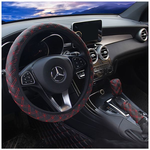 kkysyelva black car sport обложка для рулевого колеса кожаные чехлы для рулевого управления универсальные 38cm колесные колпаки для автомоби
kkysyelva black car sport обложка для рулевого колеса кожаные чехлы для рулевого управления универсальные 38cm колесные колпаки для автомоби