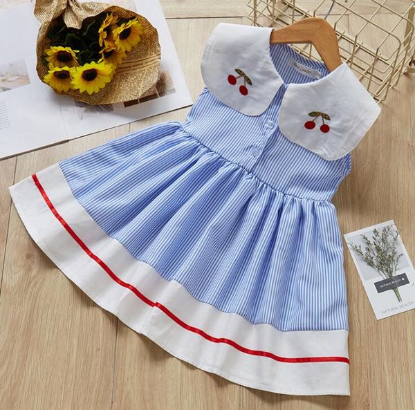 kids design clothes girls stripe dress children cherry turndown collar princess dresses 2019 summer fashion boutique kids clothing, Red;yellow
kids design clothes girls stripe dress children cherry turndown collar princess dresses 2019 summer fashion boutique kids clothing, Red;yellow