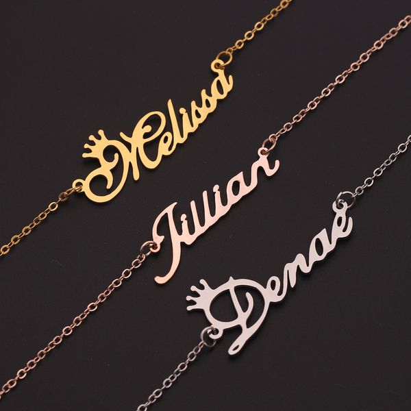 customized fashion stainless steel name necklace personalized letter gold nameplatenecklace choker pendant woman gift, Silver
customized fashion stainless steel name necklace personalized letter gold nameplatenecklace choker pendant woman gift, Silver