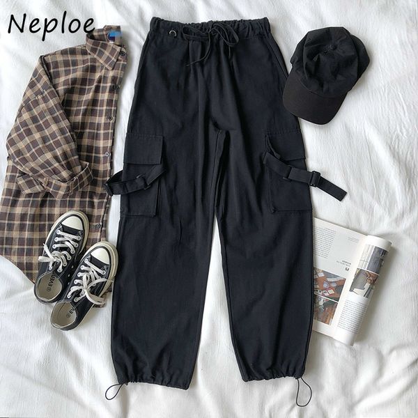 women's pants & capris neploe korean cargo belt ribbon pocket long pant man women stretch waist casual trouser punk hip hop harem 1f108, Black;white
women's pants & capris neploe korean cargo belt ribbon pocket long pant man women stretch waist casual trouser punk hip hop harem 1f108, Black;white