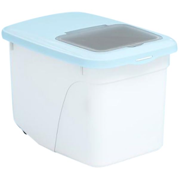 10kg rice storage container airtight container with measuring cup with wheels for kitchen