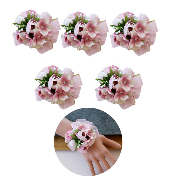 5pcs romantic silk hand flowers hydrangea wedding bride bridesmaid wrist corsage peach pink
5pcs romantic silk hand flowers hydrangea wedding bride bridesmaid wrist corsage peach pink