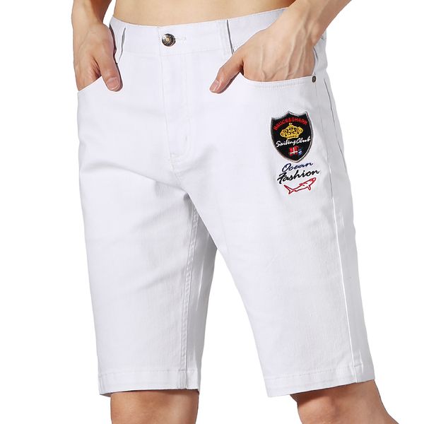 2020 summer new men jeans business denim casual fashion embroidery stretch soften cotton short jeans straight white 42, Blue
2020 summer new men jeans business denim casual fashion embroidery stretch soften cotton short jeans straight white 42, Blue