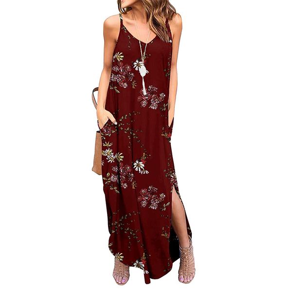 women boho floral print dresses casual v neck spaghetti strap long maxi dress split sleeveless sundress vintage, Black;gray
women boho floral print dresses casual v neck spaghetti strap long maxi dress split sleeveless sundress vintage, Black;gray
