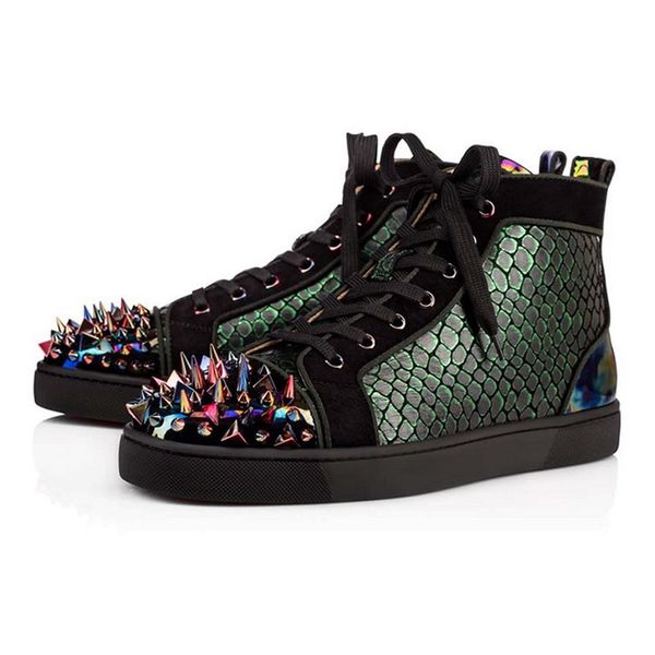 2020 new mens red bottoms designer shoes spike suede leather men women flat fashion luxury casual party lovers sneakers 36-47 with box lll, Black
2020 new mens red bottoms designer shoes spike suede leather men women flat fashion luxury casual party lovers sneakers 36-47 with box lll, Black