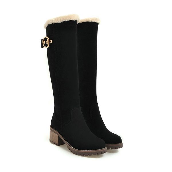women boots female winter shoes woman fur warm snow boots fashion square high heels knee high boots, Black
women boots female winter shoes woman fur warm snow boots fashion square high heels knee high boots, Black