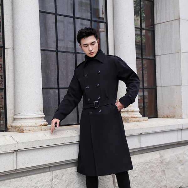 autumn winter british fashion wide belt long black trench coat men fashion pocket decoration double-breasted woolen coat men, Tan;black
autumn winter british fashion wide belt long black trench coat men fashion pocket decoration double-breasted woolen coat men, Tan;black