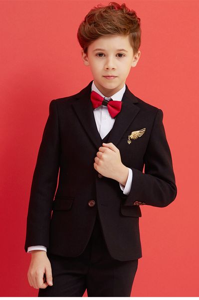 handsome two buttons notch lapel kid complete designer handsome boy wedding suit boys attire custommade jacketpantstievest a19, Black
handsome two buttons notch lapel kid complete designer handsome boy wedding suit boys attire custommade jacketpantstievest a19, Black