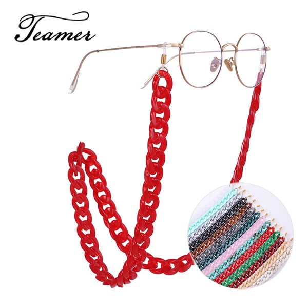 teamer 74cm retro wide glasses chain fashion black red blue green acrylic sunglasses lanyards reading glasses hanging neck chain, Silver
teamer 74cm retro wide glasses chain fashion black red blue green acrylic sunglasses lanyards reading glasses hanging neck chain, Silver