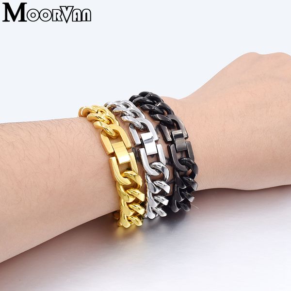 moorvan men's bracelets,7mm/9mm/10mm wide rock trendy gift for man chain link stainless steel bracelet,hiphopboy jewelry vb507, Black
moorvan men's bracelets,7mm/9mm/10mm wide rock trendy gift for man chain link stainless steel bracelet,hiphopboy jewelry vb507, Black