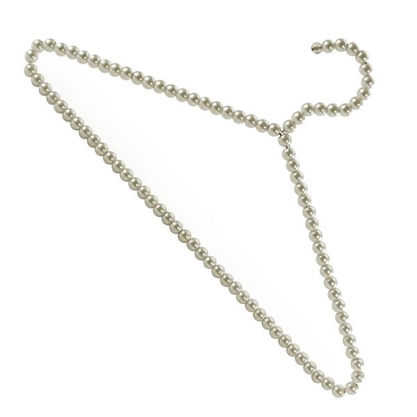 new pack of 2 premium metal elegant clothes hangers covered in pearl beads - 15.7 inches
new pack of 2 premium metal elegant clothes hangers covered in pearl beads - 15.7 inches