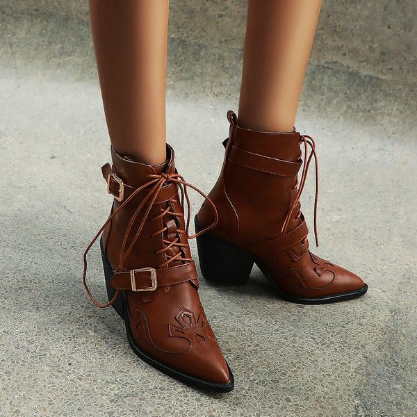 lace-up combat boots для женщин ботильоны блок высокий каблук пряжки черный коричневый женщина зима пинетки обувь 2019 запада, Black
lace-up combat boots для женщин ботильоны блок высокий каблук пряжки черный коричневый женщина зима пинетки обувь 2019 запада, Black