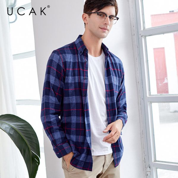 ucak brand shirt men 2019 autumn new arrival business casual shirts streetwear fashion plaid long sleeve camisa masculina u6001, White;black
ucak brand shirt men 2019 autumn new arrival business casual shirts streetwear fashion plaid long sleeve camisa masculina u6001, White;black