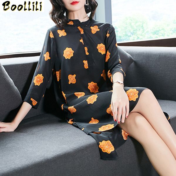 boollili summer dress women print floral real silk dress fashion party women elegant vintage vestido mujer, Black;gray
boollili summer dress women print floral real silk dress fashion party women elegant vintage vestido mujer, Black;gray