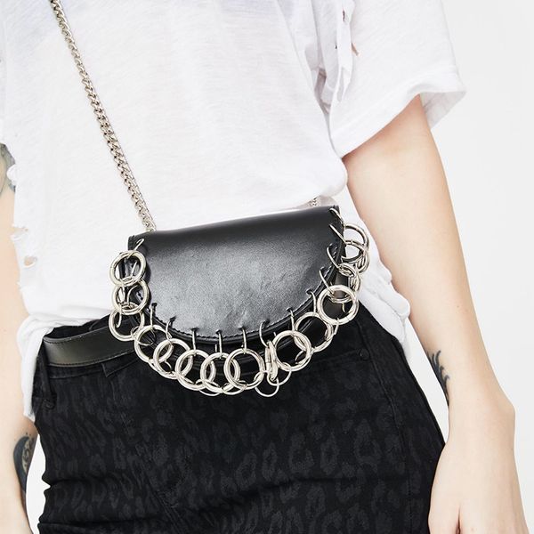 2020 new metal round punk style mini saddle bag chain small waist bag shoulder messenger women's handbags
2020 new metal round punk style mini saddle bag chain small waist bag shoulder messenger women's handbags