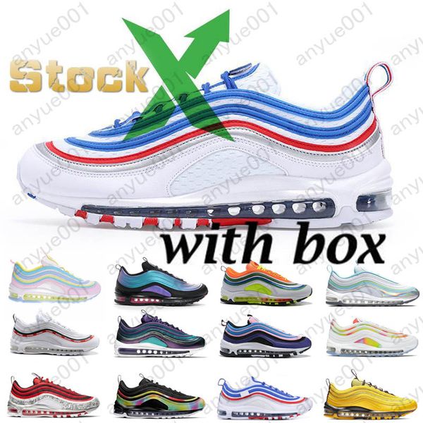 2020 with box 97 shoes og triple white running shoes og metallic gold silver bullet pink mens trainer women 97 sports sneakers
2020 with box 97 shoes og triple white running shoes og metallic gold silver bullet pink mens trainer women 97 sports sneakers