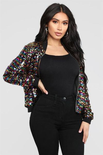 jacket female womens sequin long sleeve sweatshirt jacket casual blouse coat chamarras de mujer manteau femme g8, Black;brown
jacket female womens sequin long sleeve sweatshirt jacket casual blouse coat chamarras de mujer manteau femme g8, Black;brown