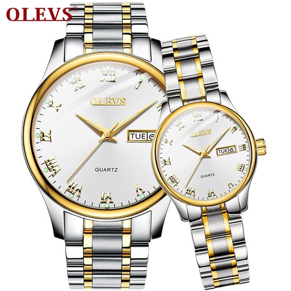 olevs luxury couple watch for men and women luminous waterproof quartz couple watch leather / stainless steel strap, Slivery;brown
olevs luxury couple watch for men and women luminous waterproof quartz couple watch leather / stainless steel strap, Slivery;brown
